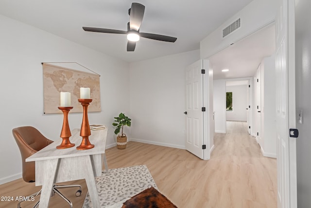 corridor featuring light hardwood / wood-style flooring