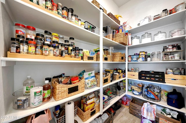 view of storage area