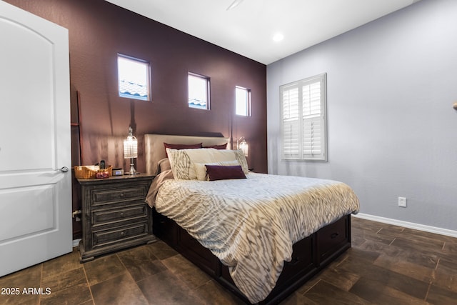 bedroom with baseboards