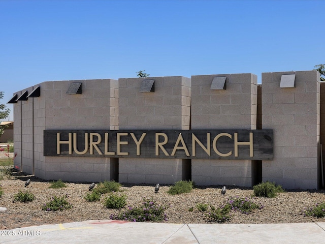 view of community sign