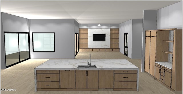 kitchen featuring sink and light hardwood / wood-style floors