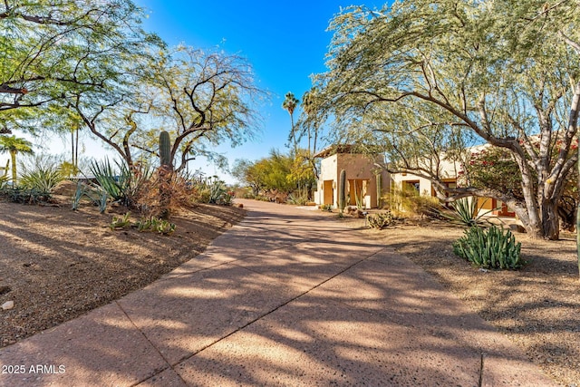 view of road with driveway