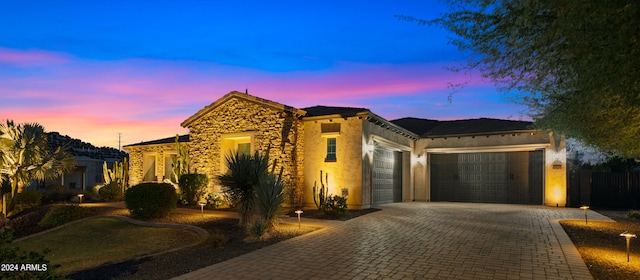 view of front of house featuring a garage