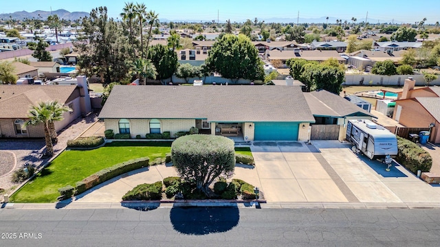 drone / aerial view featuring a residential view