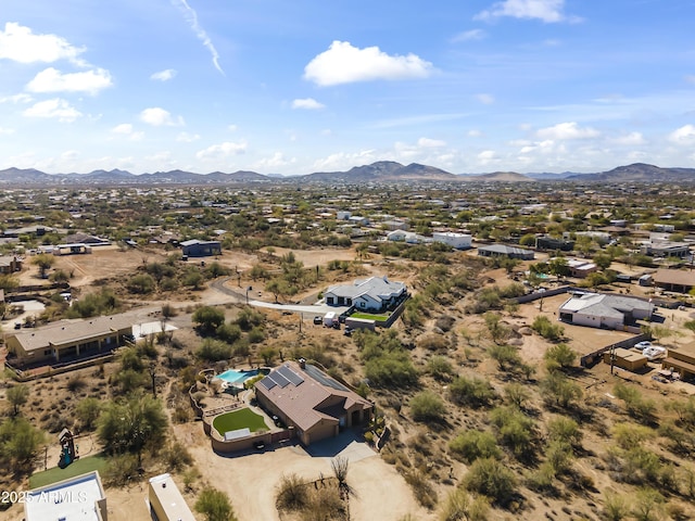 bird's eye view featuring a mountain view