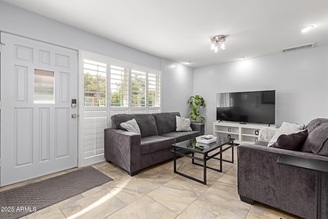 living room with visible vents