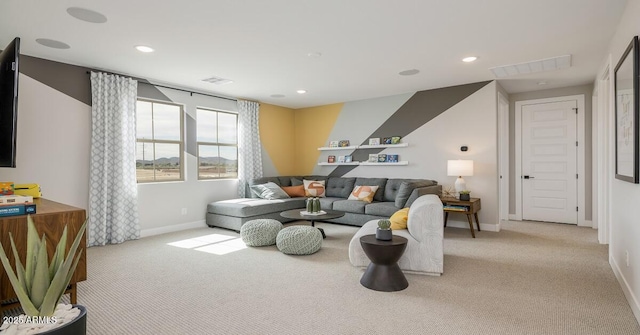 view of carpeted living room