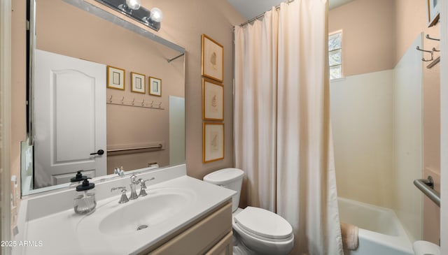 2311 W Dobbins Rd, Phoenix, AZ 85041 - bathroom with toilet, vanity, and shower / bath combo