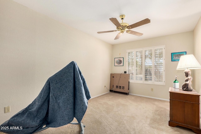 19029 N 36th St, Phoenix, AZ 85050 - sitting room featuring ceiling fan, carpet flooring, and baseboards