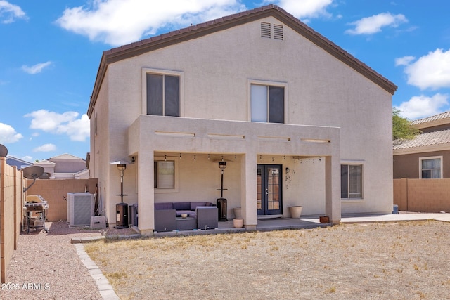 2198 W Pima Ave, Coolidge, AZ 85128 - back of house featuring french doors, a patio, and stucco siding