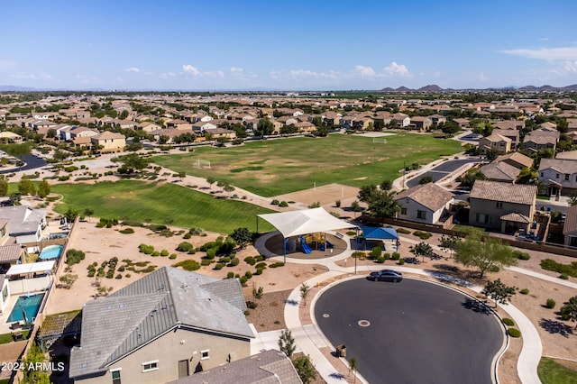 drone / aerial view with a residential view