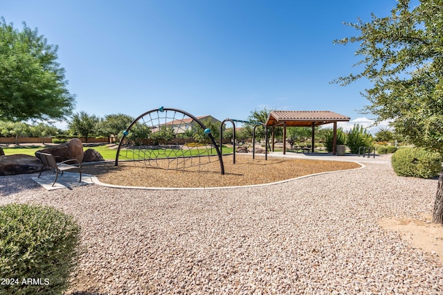 community playground with a gazebo