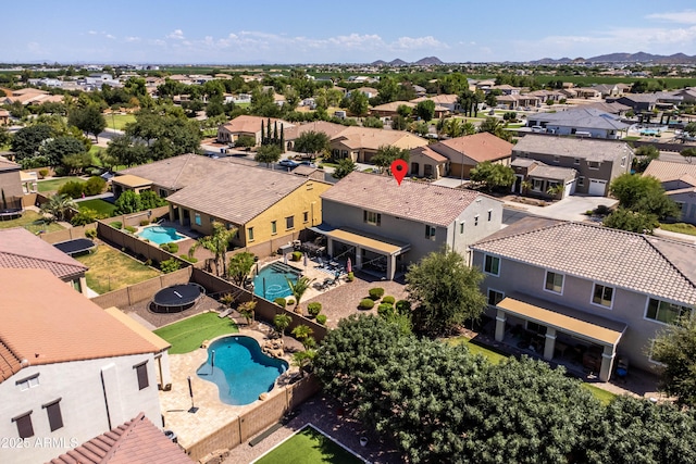 drone / aerial view featuring a residential view