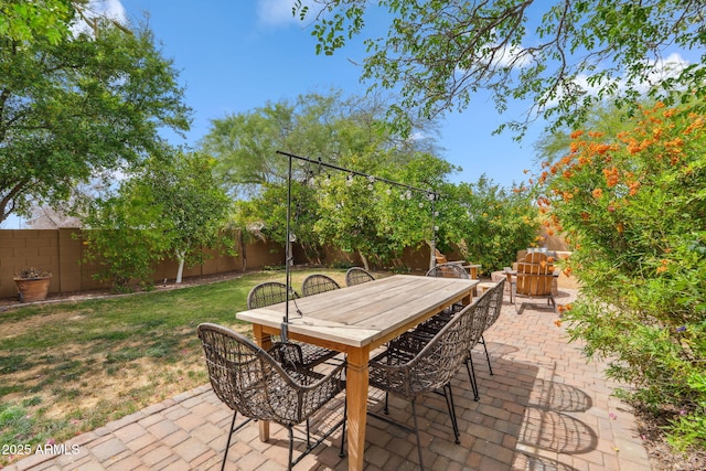 view of patio / terrace featuring outdoor dining space