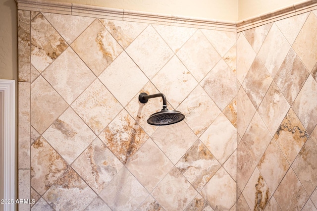 room details featuring tiled shower