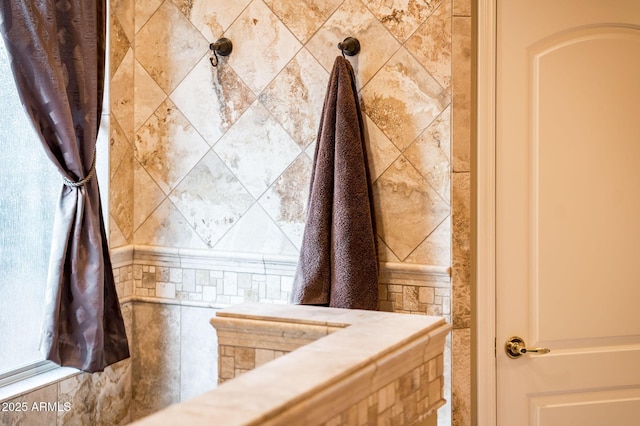 bathroom featuring walk in shower