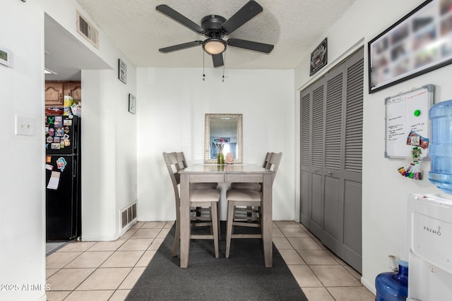 7506 N 47th Dr, Glendale, AZ 85301 - dining area with visible vents, a ceiling fan, and light tile patterned flooring