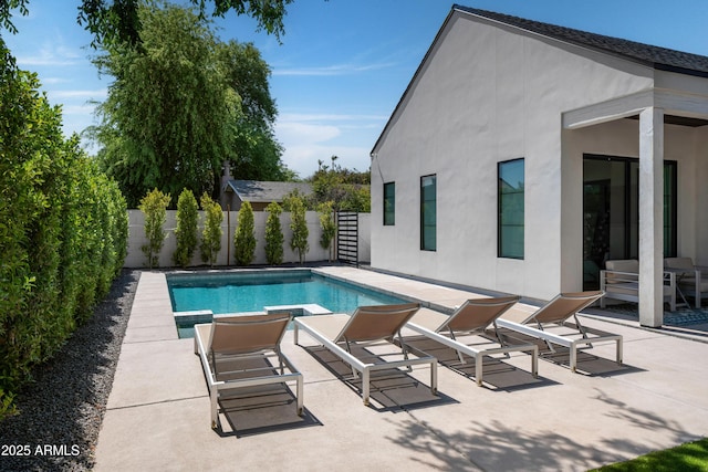 view of pool with a patio area