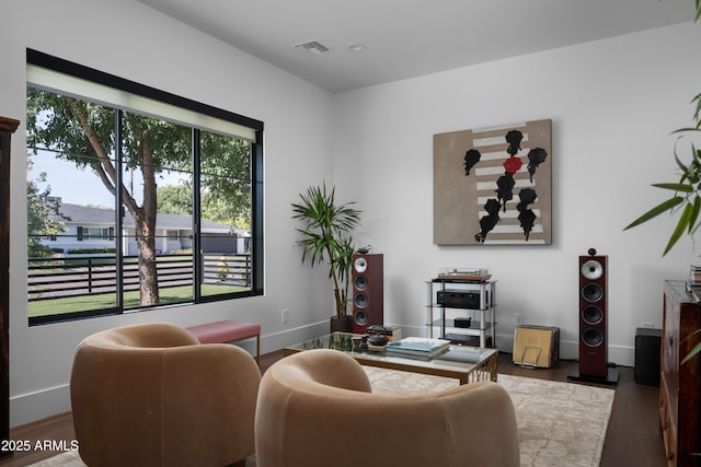 living area featuring light wood-type flooring