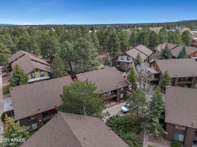 aerial view with a residential view