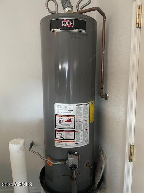 utilities featuring gas water heater