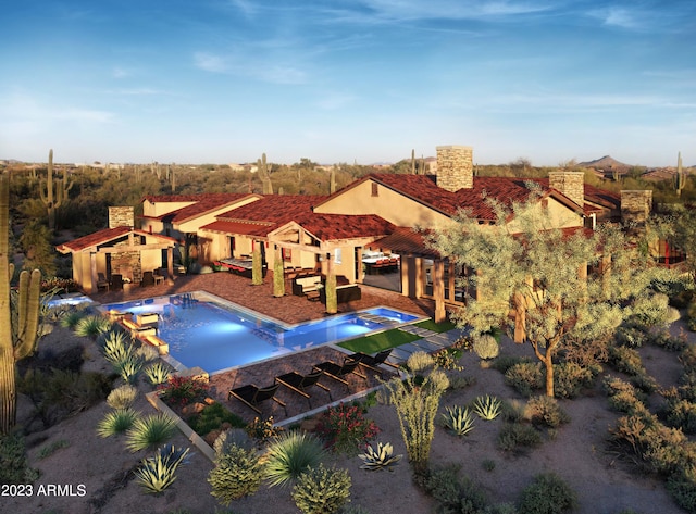 8510 E Tecolote Cir, Scottsdale, AZ 85266 - pool with an in ground hot tub and a patio area
