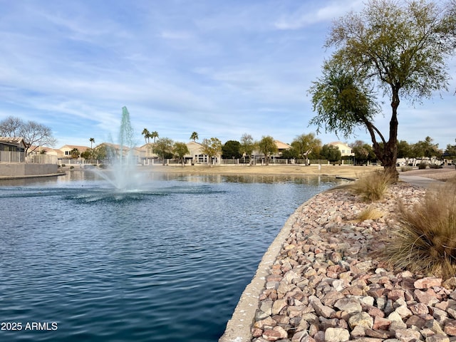 view of water feature