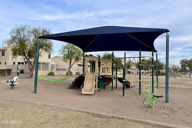 view of jungle gym