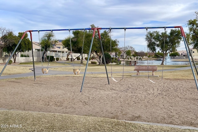 view of jungle gym