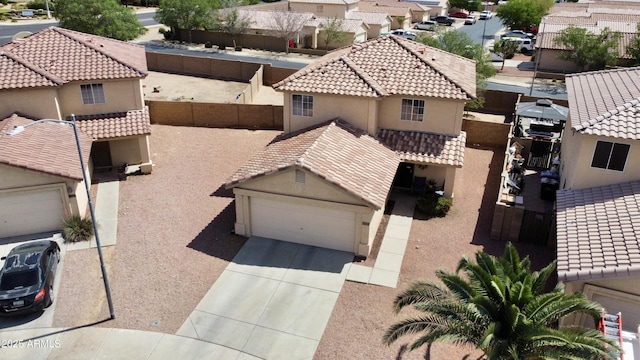 bird's eye view with a residential view