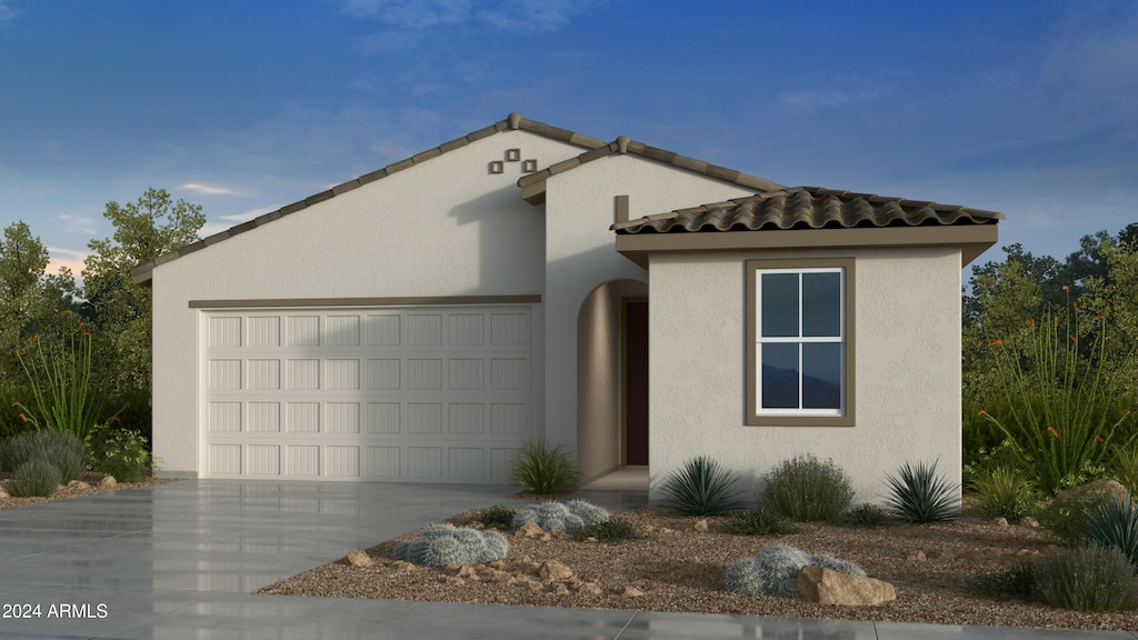 view of front facade with a garage