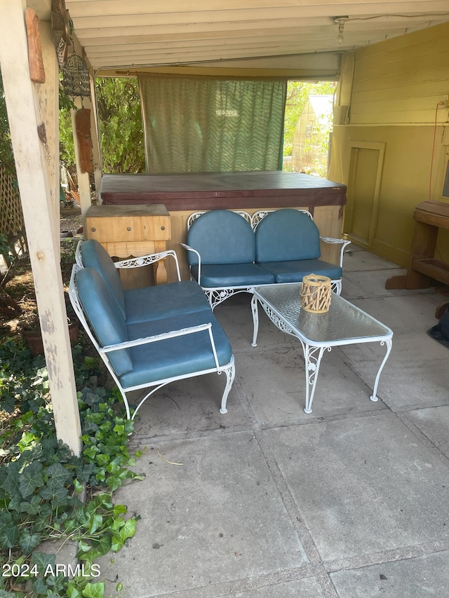 view of patio featuring outdoor lounge area