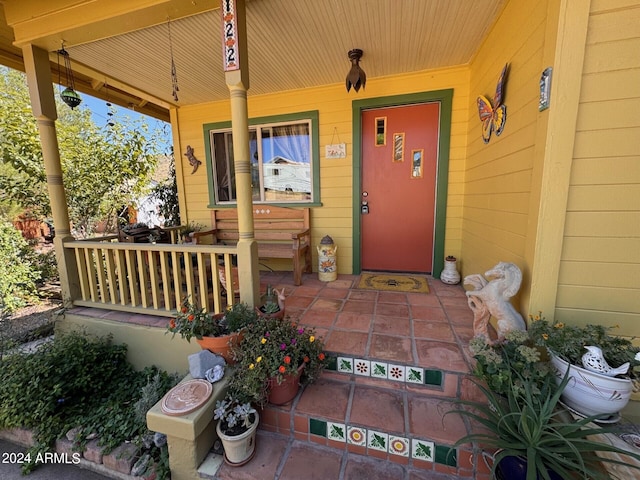view of doorway to property