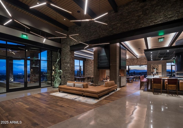 24642 N 123rd Pl Unit 114, Scottsdale, AZ 85255 - community lobby with a towering ceiling and beam ceiling