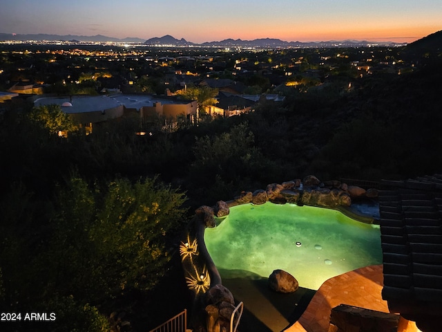 exterior space with a mountain view