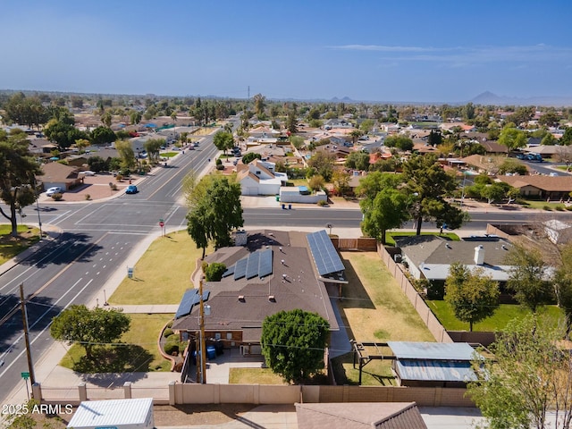 aerial view featuring a residential view