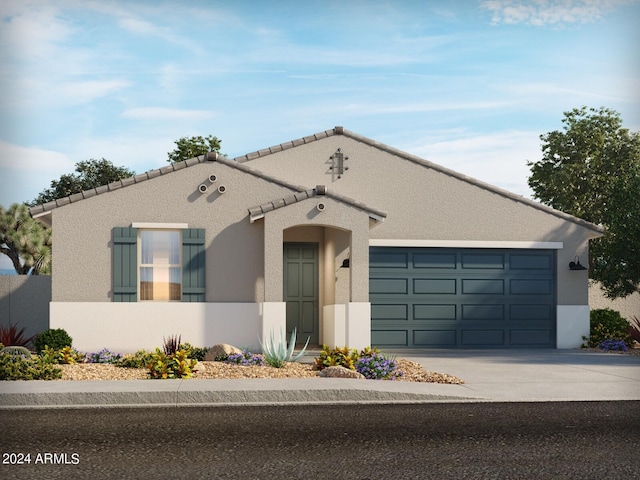 view of front of house featuring a garage