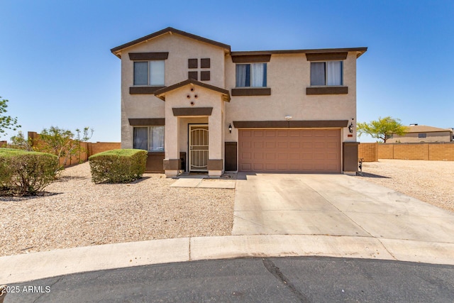 23332 N Serenity Trl, Florence, AZ 85132 - view of front of property featuring stucco siding, a garage, and concrete driveway