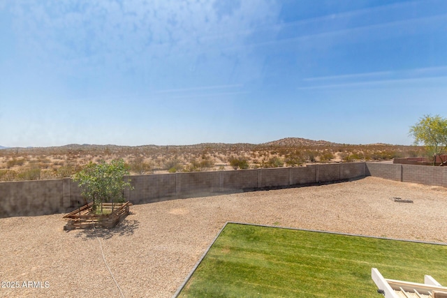 23332 N Serenity Trl, Florence, AZ 85132 - fenced backyard with a mountain view