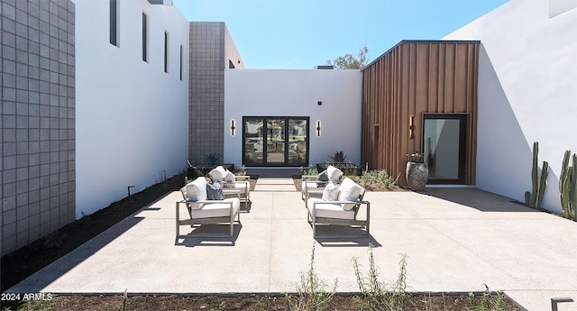 view of patio / terrace featuring an outdoor living space