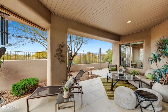 view of patio featuring outdoor lounge area