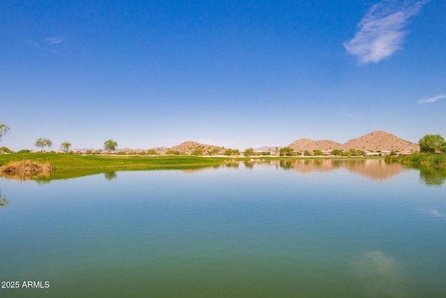 view of water feature featuring a mountain view