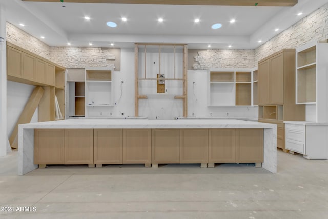 kitchen with a large island