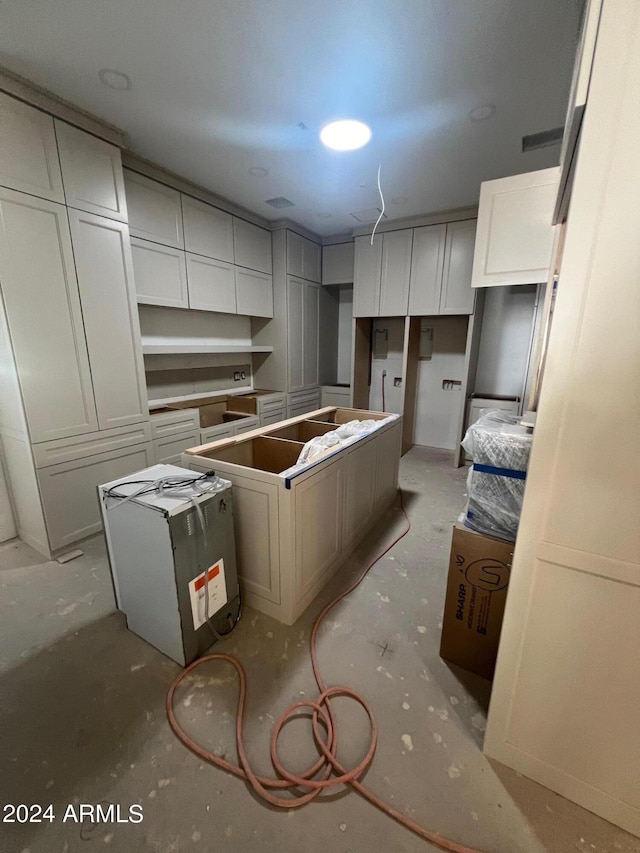 kitchen with white cabinetry