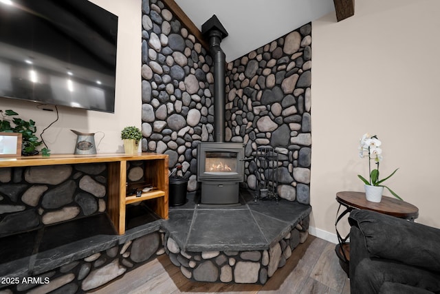 1500 W Pinetree Ct, Show Low, AZ 85901 - detailed view of a wood stove and wood finished floors