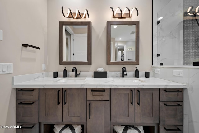 1500 W Pinetree Ct, Show Low, AZ 85901 - bathroom featuring double vanity and a shower