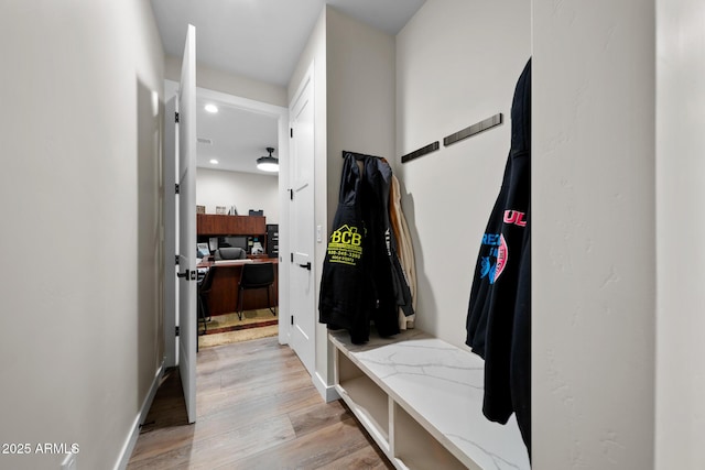 1500 W Pinetree Ct, Show Low, AZ 85901 - mudroom featuring light wood-type flooring and recessed lighting