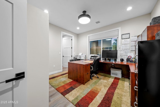 1500 W Pinetree Ct, Show Low, AZ 85901 - home office with light wood-style flooring and recessed lighting