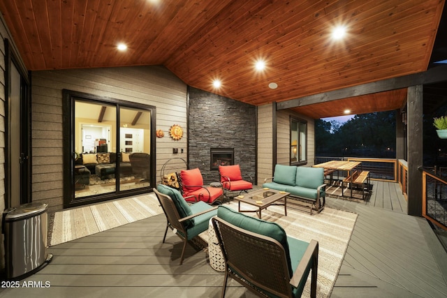 1500 W Pinetree Ct, Show Low, AZ 85901 - wooden deck featuring outdoor lounge area
