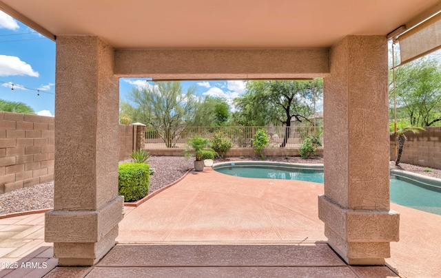 1821 E Patrick Ln, Phoenix, AZ 85024 - view of swimming pool with a patio and a fenced backyard
